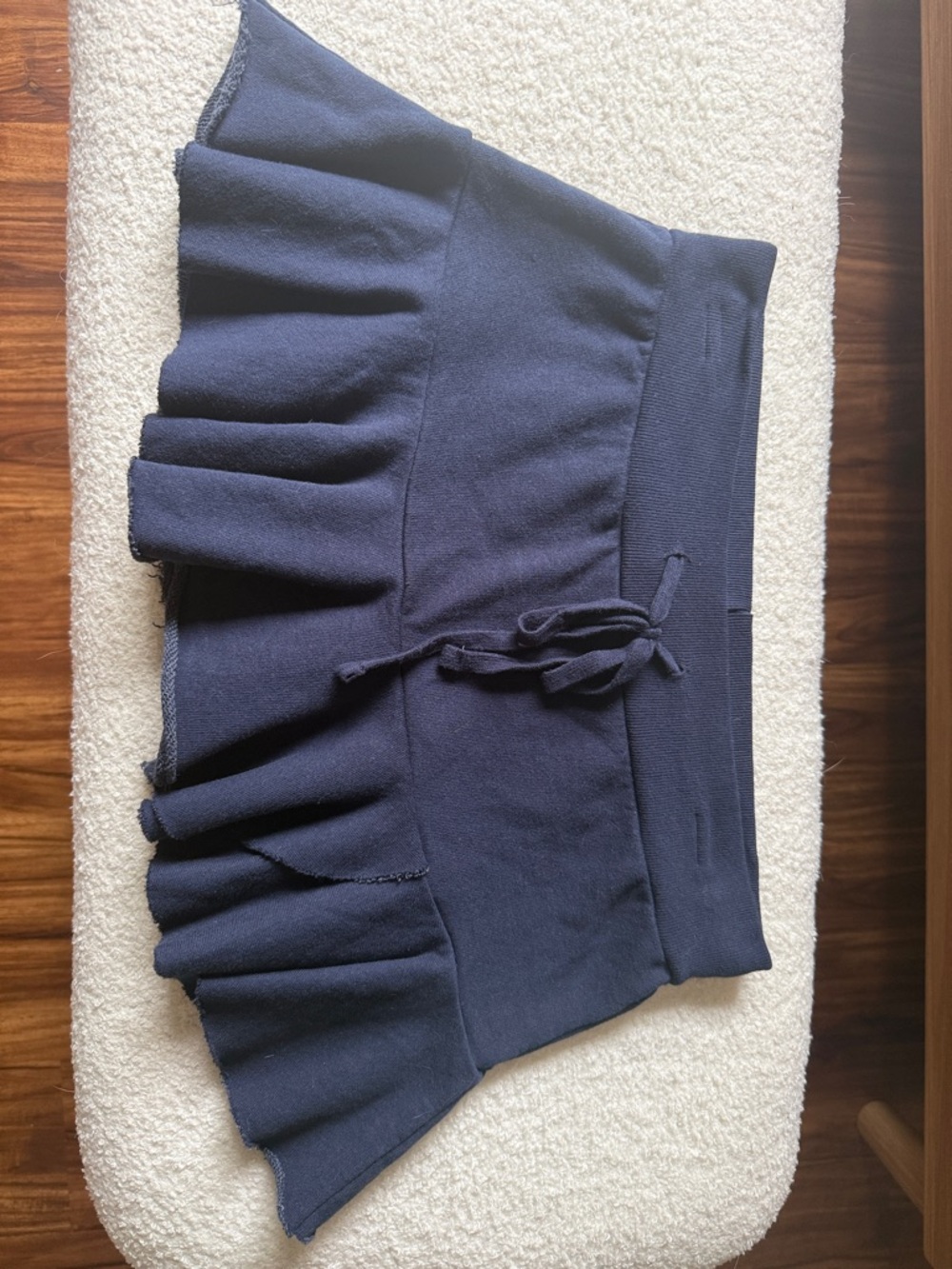 Brandy Melville Navy Blue Ruffle Mini Skirt